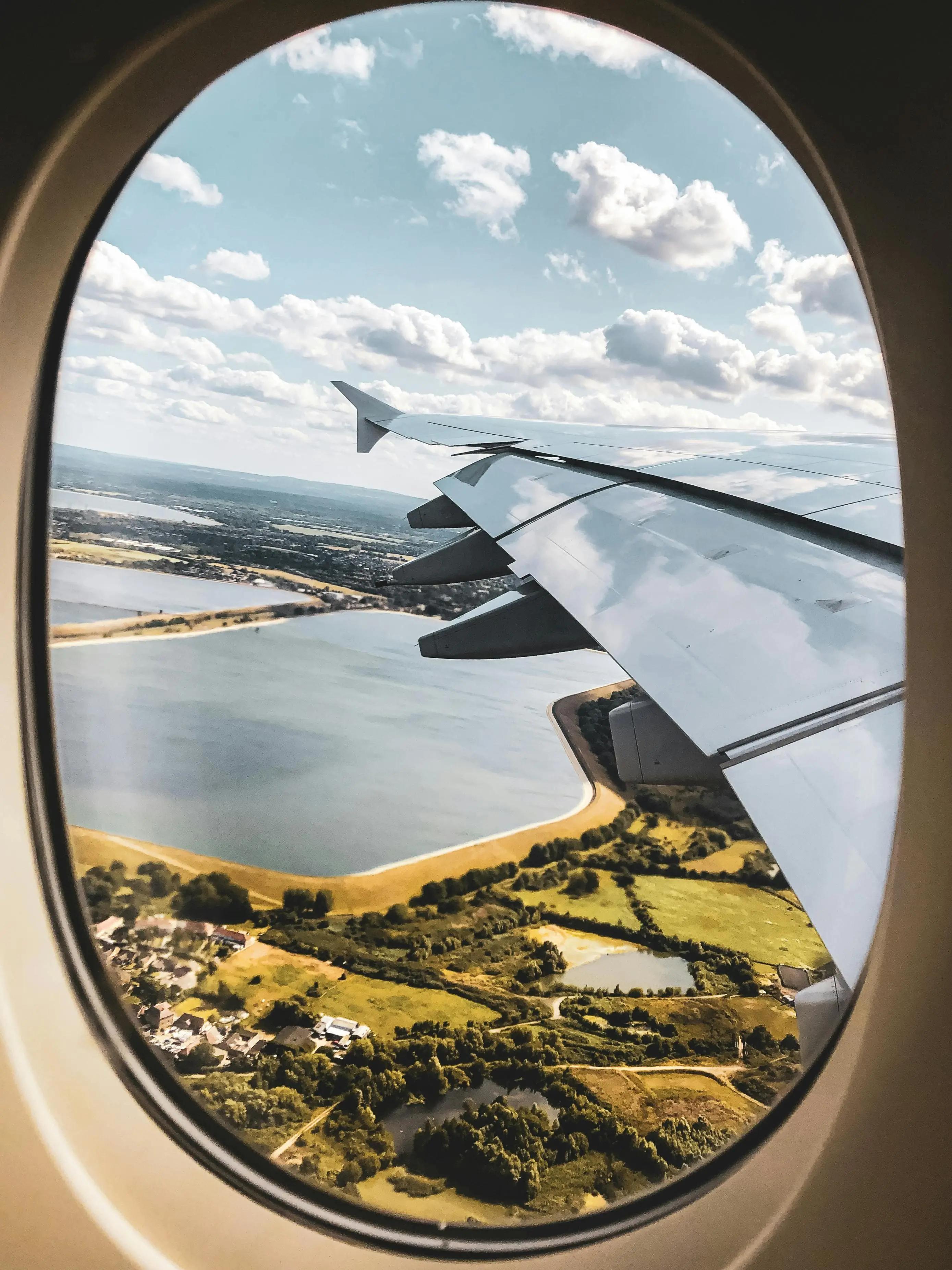 Foto de una vista desde el avión